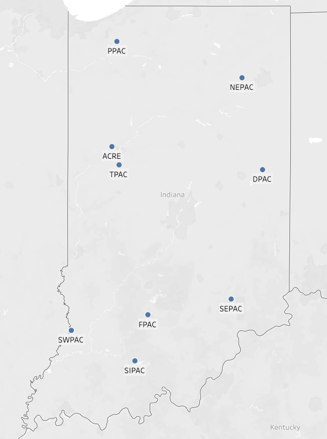 Station locations offering real-time monitoring of ET0 and other parameters.